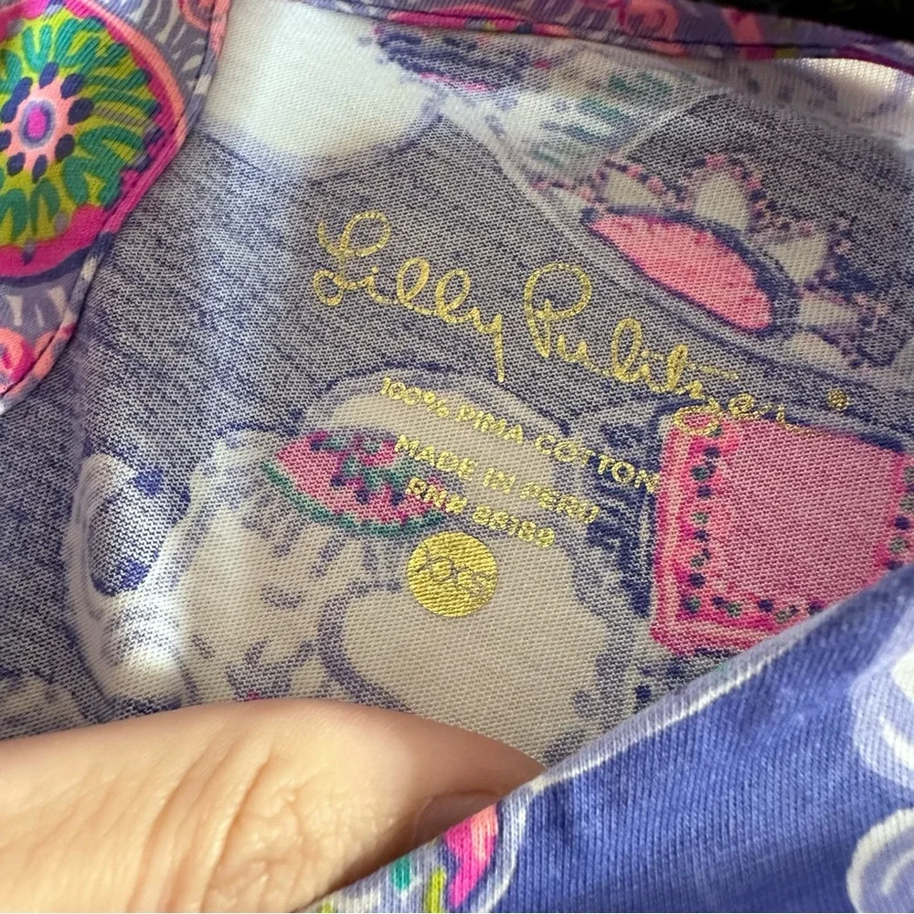 LILLY PULITZER purple / pink elephant Play That Trunky Music Bay dress XXS - Picture 5 of 12
